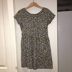 Girls gray animal print t-shirt dress